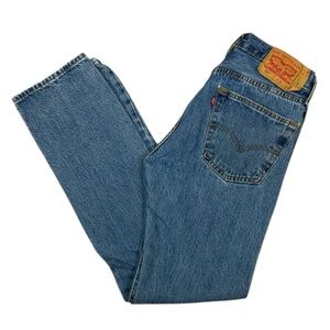 Levi's Classic 501 Button Fly Blue Straight Jeans Classic Fit